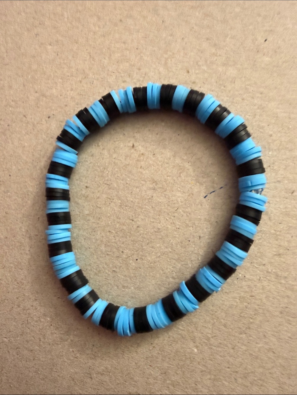 Kids Blue and Black Beaded Stretch Bracelet - Kids Accessories Jewelry